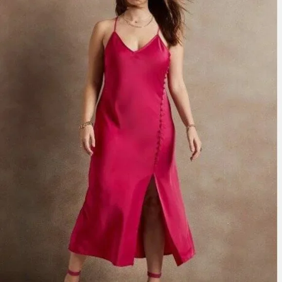 Banana Republic Green Midi Slip Dress in size 16 - Picture 12 of 12